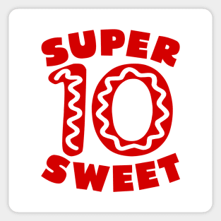 Super Sweet 10 Donut Birthday Sticker